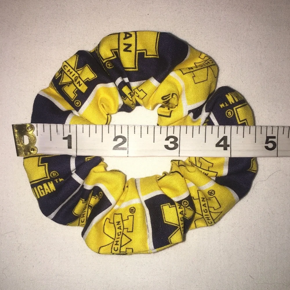 NWT UM Michigan Hair Scrunchies 3 Pack Made in the USA